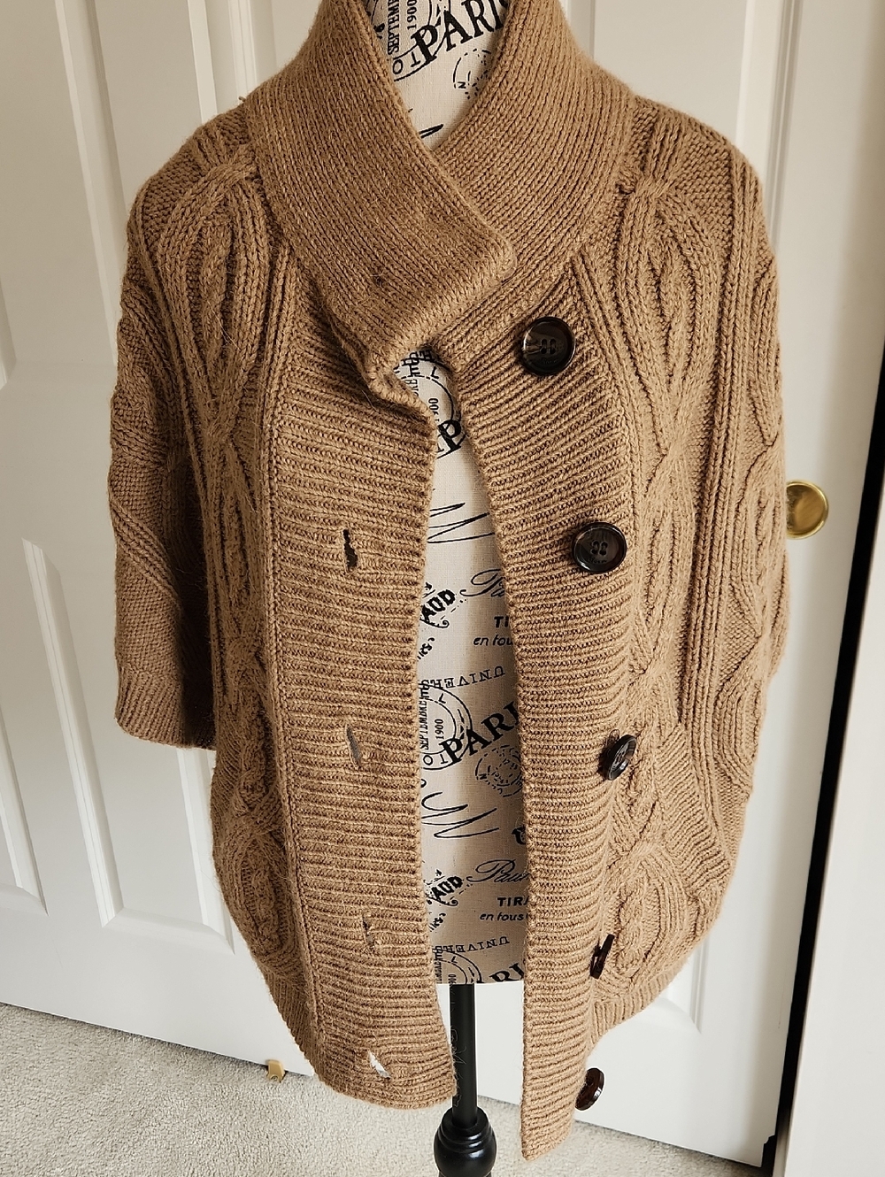 Roem Brand Cable Poncho Cape